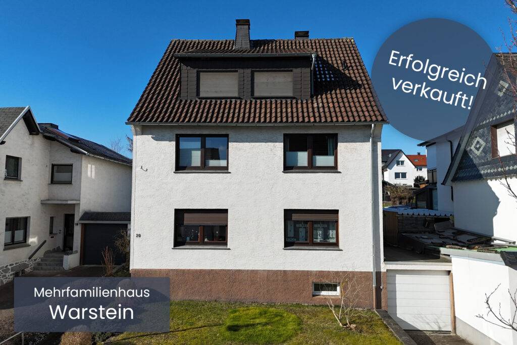 Mehrfamilienhaus in Warstein von der Immoprofis365 GmbH erfolgreich verkauft