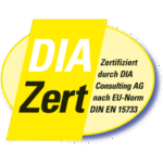 Siegel DIA Zert: Zertifizierter Gutachter nach DIN EN 15733