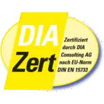 Siegel DIA Zert: Zertifizierter Gutachter nach DIN EN 15733