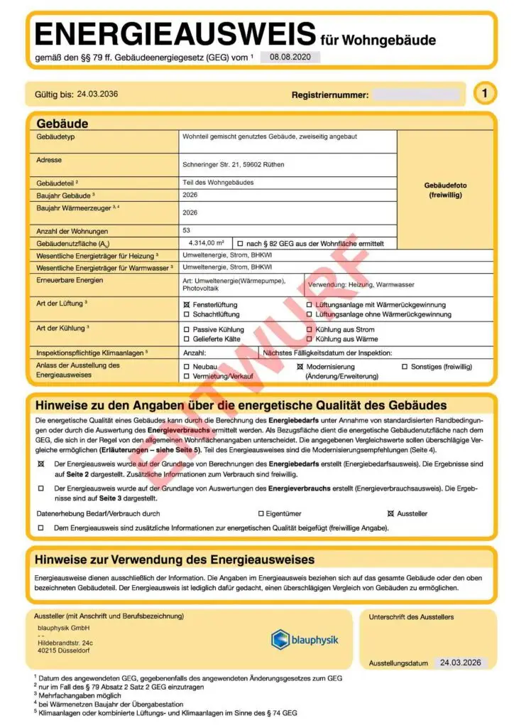 Energieausweis Rüthen S.2 Seite 1