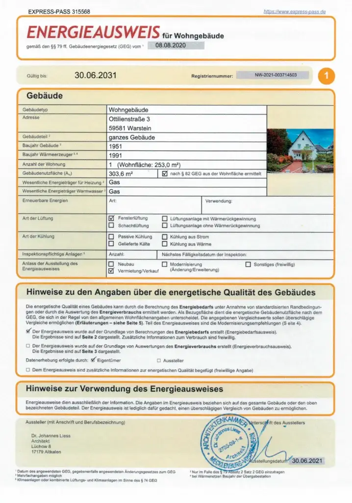 Energieausweis S.1